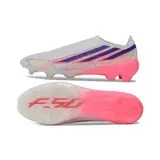 Adidas F50 Hyperfast Laceless Elite World Cup Pack Firm Ground FG Football Boot - White/Pink Sole