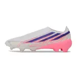 Adidas F50 Hyperfast Laceless Elite World Cup Pack Firm Ground FG Football Boot - White/Pink Sole
