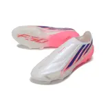 Adidas F50 Hyperfast Laceless Elite World Cup Pack Firm Ground FG Football Boot - White/Pink Sole