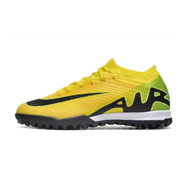 Nike Zoom Mercurial Vapor 15 Elite Yellow and Black Turf TF Kids Football Boot - Yellow/Green