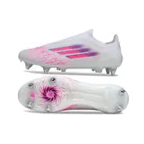 Adidas F50 Elite Laceless White and Pink Mixed Studs SG Football Boot