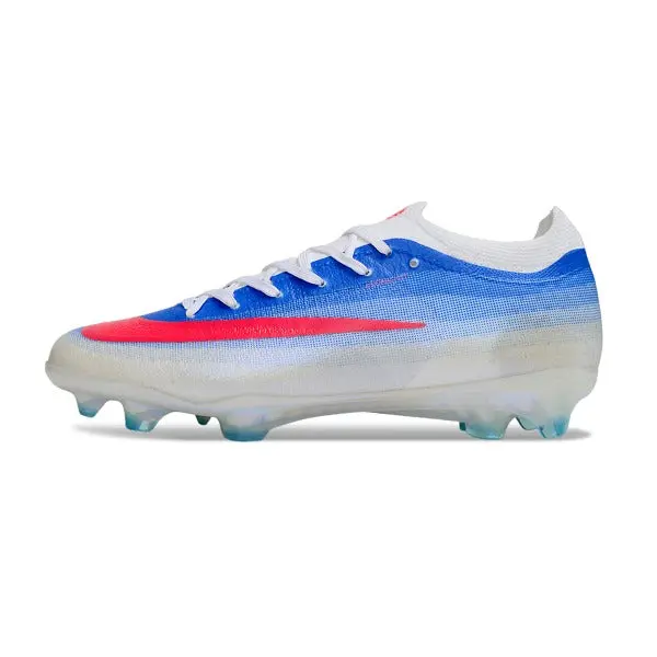 Nike Air Zoom Mercurial Vapor 17 Elite Blue and White Firm Ground FG Football Boot - White/Blue/Red