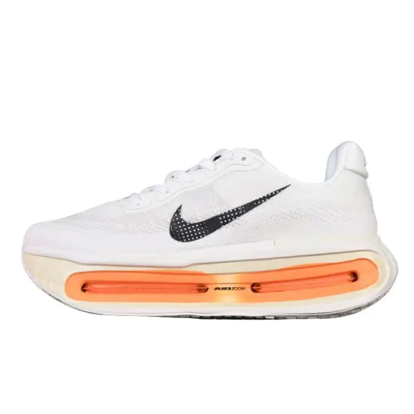 Nike Air Zoom Vomero Premium White and Orange Running Shoes - White/Black Swoosh