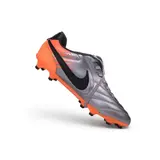 Nike Tiempo Ligera Pro Tongue Gray and Orange Firm Ground FG Football Boot