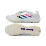 Adidas Predator 26 League Tongue White, Pink and Blue Turf TF Football Boot