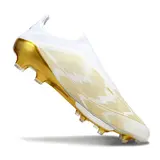 Adidas F50+ Elite Laceless White and Gold Firm Ground FG Football Boot