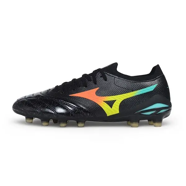 Mizuno Morelia Neo V Elite Black, Blue and Orange Firm Ground FG Football Boot