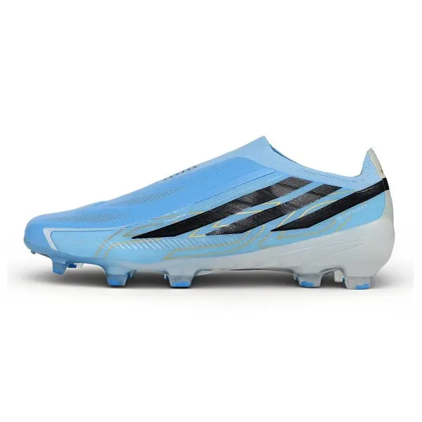 Adidas F50 Hyperfast Laceless Elite Light Blue Firm Ground FG Football Boot
