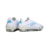 Adidas F50 Primeknit Elite White and Light Blue Firm Ground FG Football Boot