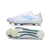 Adidas F50 Primeknit Elite White and Light Blue Firm Ground FG Football Boot