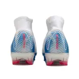 Nike Air Zoom Mercurial Superfly 10 Elite White Blue and Pink Firm Ground FG Kids Football Boot