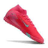 Nike Zoom Mercurial Superfly 10 Elite Pink and Light Blue Turf TF Football Boot