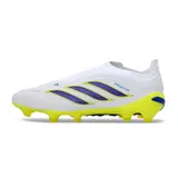 Adidas Predator 26 Elite Laceless White and Yellow Firm Ground FG Football Boot