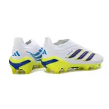 Adidas Predator 26 Elite Laceless White and Yellow Firm Ground FG Football Boot