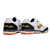 Joma Top Flex Rebound White Black and Orange Indoor IC Football Boot