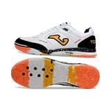 Joma Top Flex Rebound White Black and Orange Indoor IC Football Boot