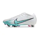 Nike Zoom Mercurial Vapor 15 Elite White Light Blue and Pink Mixed Studs SG Football Boot