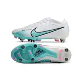Nike Zoom Mercurial Vapor 15 Elite White Light Blue and Pink Mixed Studs SG Football Boot
