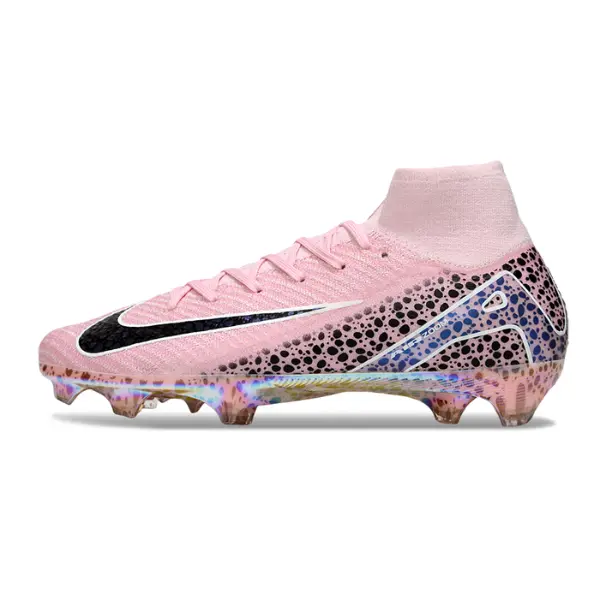 Nike Air Zoom Mercurial Superfly 10 Elite Light Pink Firm Ground FG Football Boot - Pink Leopard