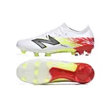 New Balance Furon Team V8 White and Red Firm Ground FG Football Boot