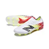 New Balance Furon Team V8 White and Red Firm Ground FG Football Boot