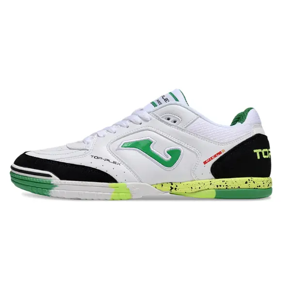 Joma Top Flex 24 IC White Green and Black Futsal Football Boot