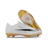 Nike Air Zoom Mercurial Superfly 11 Elite White and Golden Firm Ground FG Kids Football Boot
