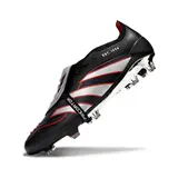 Adidas Predator 25 Elite Tongue Black Silver and Red Firm Ground FG Football Boot