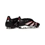 Adidas Predator 25 Elite Tongue Black Silver and Red Firm Ground FG Football Boot