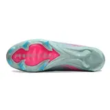 Nike Air Zoom Mercurial Superfly 10 Elite Light Blue and Pink Firm Ground FG Kids Football Boot - Grey/Pink