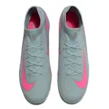 Nike Air Zoom Mercurial Superfly 10 Elite Light Blue and Pink Firm Ground FG Kids Football Boot - Grey/Pink