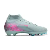 Nike Air Zoom Mercurial Superfly 10 Elite Light Blue and Pink Firm Ground FG Kids Football Boot - Grey/Pink