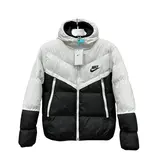 Nike White and Black Puffer Jacket