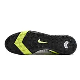 Nike Zoom Mercurial Vapor 16 Elite White and Light Green Turf TF Kids Football Boot