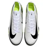 Nike Zoom Mercurial Vapor 16 Elite White and Light Green Turf TF Kids Football Boot