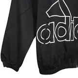 Adidas Black Windbreaker Jacket - Big Logo Print