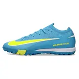 Nike Zoom Mercurial Vapor 16 Elite Kids Light Blue and Green Turf TF Football Boot