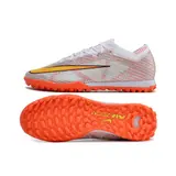 Nike Zoom Mercurial Vapor 15 Elite Silver and Orange Turf TF Football Boot