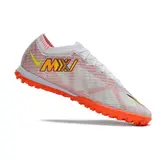 Nike Zoom Mercurial Vapor 15 Elite Silver and Orange Turf TF Football Boot