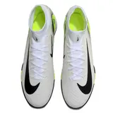 Nike Zoom Mercurial Superfly 10 Elite Kids White Green and Black Turf TF Football Boot