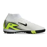 Nike Zoom Mercurial Superfly 10 Elite Kids White Green and Black Turf TF Football Boot
