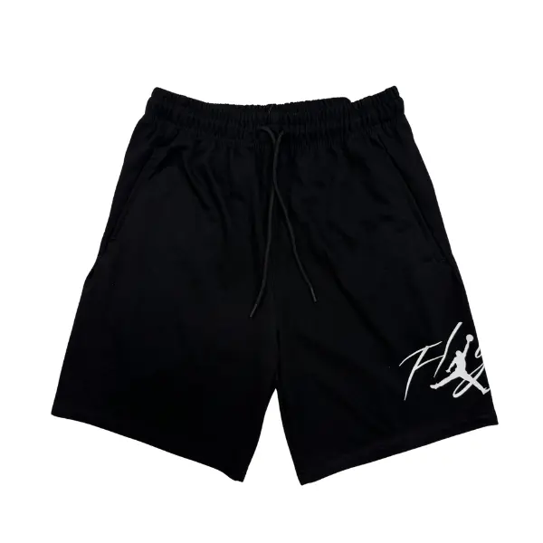 Jordan Black Shorts - Flight Script