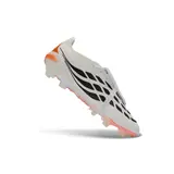 Adidas Predator 26 Elite Tongue White and Orange Firm Ground FG Football Boot - White/Copper
