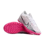 Nike Zoom Mercurial Vapor 15 Elite White and Pink Turf TF Kids Football Boot