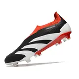Adidas Predator 30 Elite Laceless Black White and Red Firm Ground FG Football Boot