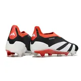 Adidas Predator 30 Elite Laceless Black White and Red Firm Ground FG Football Boot