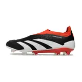 Adidas Predator 30 Elite Laceless Black White and Red Firm Ground FG Football Boot