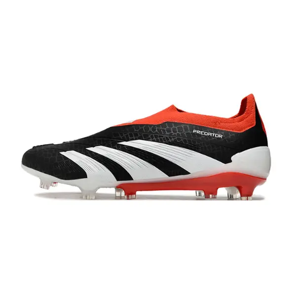 Adidas Predator 30 Elite Laceless Black White and Red Firm Ground FG Football Boot