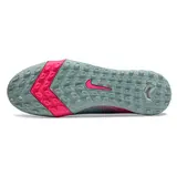 Nike Zoom Mercurial Superfly 10 Elite Kids Light Blue and Pink Turf TF Football Boot - Grey/Pink