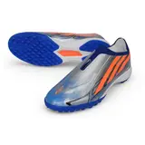 Adidas F50 Hyperfast Laceless Elite Gray, Blue and Orange Turf TF Football Boot